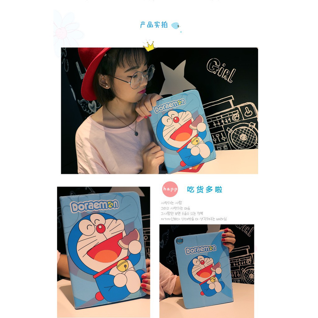 Bao da hình Doraemon dễ thương cho iPad 2 3 4 Pro 10.5 | BigBuy360 - bigbuy360.vn