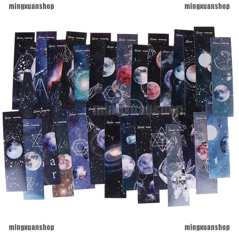 ★BÁN CHẠY ★30pcs/lot Roaming space Paper bookmarks stationery book holder message card