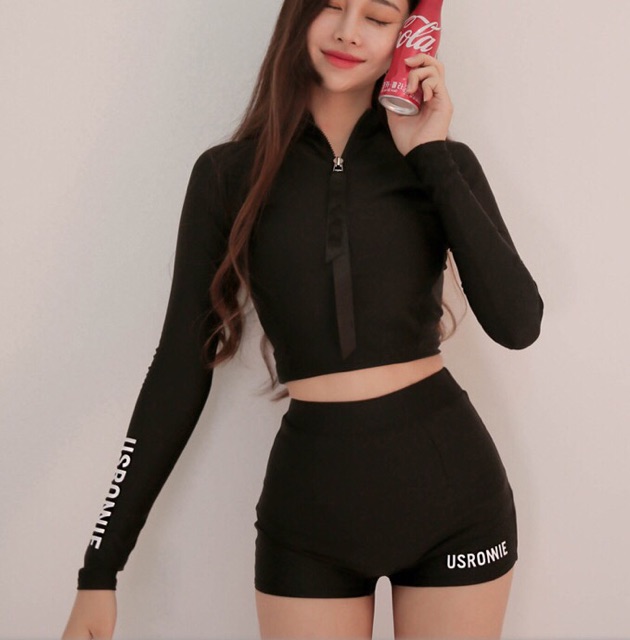 Bộ Đồ bơi hai mảnh đen che hết khuyết điểm cơ thể 285k | BigBuy360 - bigbuy360.vn