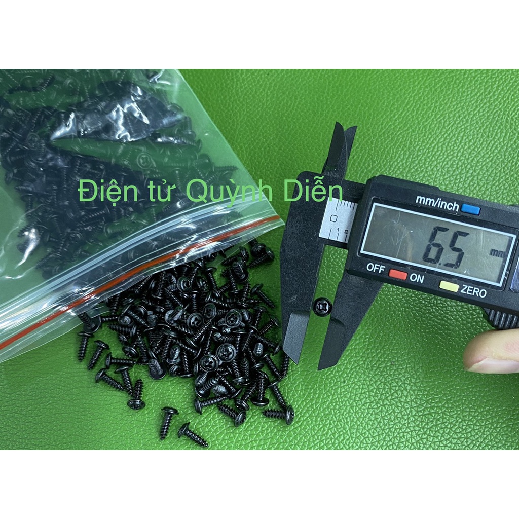 Ốc vít bắt ampli, bắt còng, bắt fet, kích, ốc răng xoắn 3mm dài 11mm ĐEN ( túi 1Kg = 1000 gam)