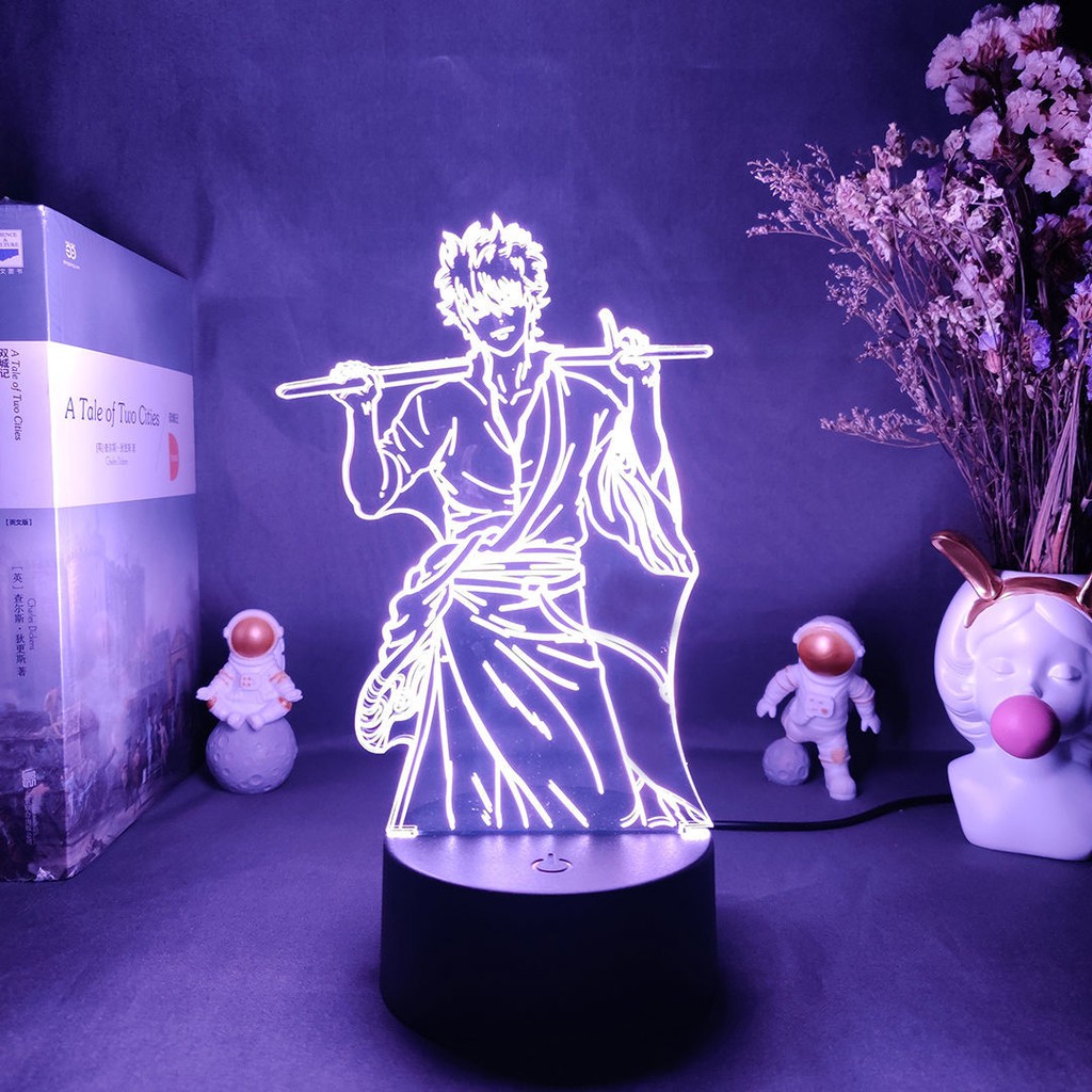 Gintama Hoạt hình Ngoại vi Nhân vật hai chiều Sakata Gintoki Ánh sáng ban đêm tạo Đèn bàn Khí quyển đầy màu sắc