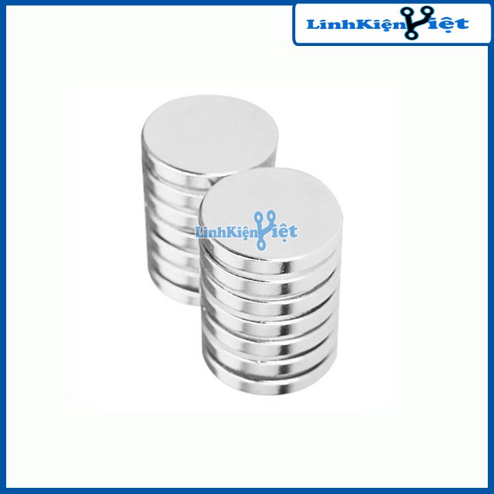 Bộ 5 Viên Nam Châm Đất Hiếm Tròn 20x3mm Không Lỗ Siêu Từ Tính