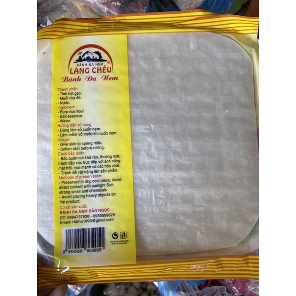Bánh đa nem - vỏ bánh đa nem làng chều