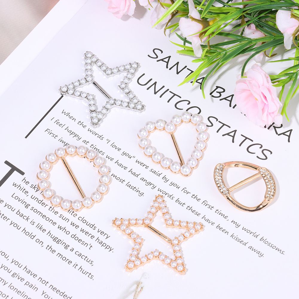 Fashion Clothing Corner Hem Pearl Knotted Buckle Ring