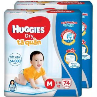 Tả quần huggies m74/ l68/ xl62/ xxl56