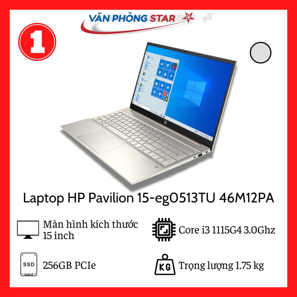 Máy tính xách tay Laptop HP Pavilion 15-eg0513TU 46M12PA chính hãng mới 100% tại Vanphongstar