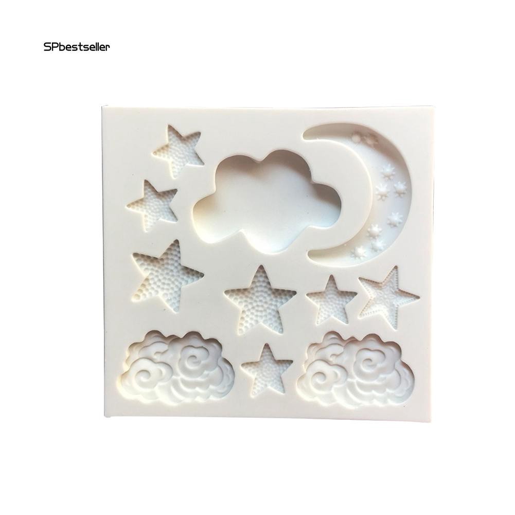 Khuôn làm bánh kẹo bằng silicon tạo hình mặt trăng và ngôi sao