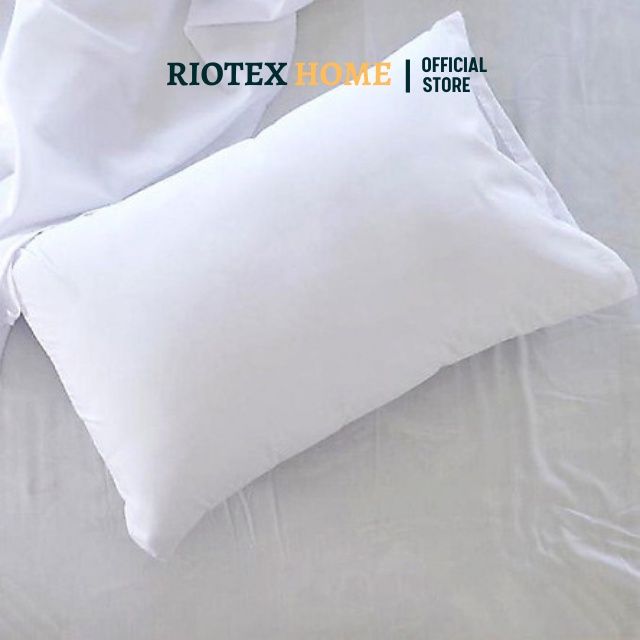 Vỏ gối RIOTEX cotton trắng trơn T300 40x60 và 50x70cm