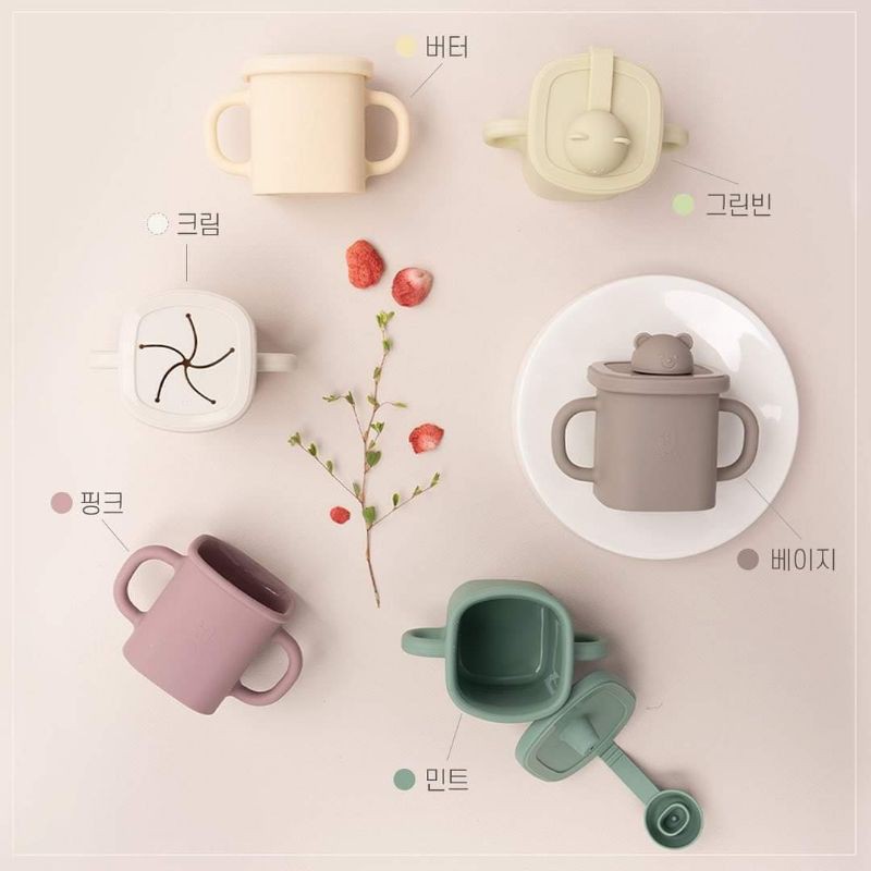CỐC GẤU SILICON CÓ NẮP BLUEMAMA