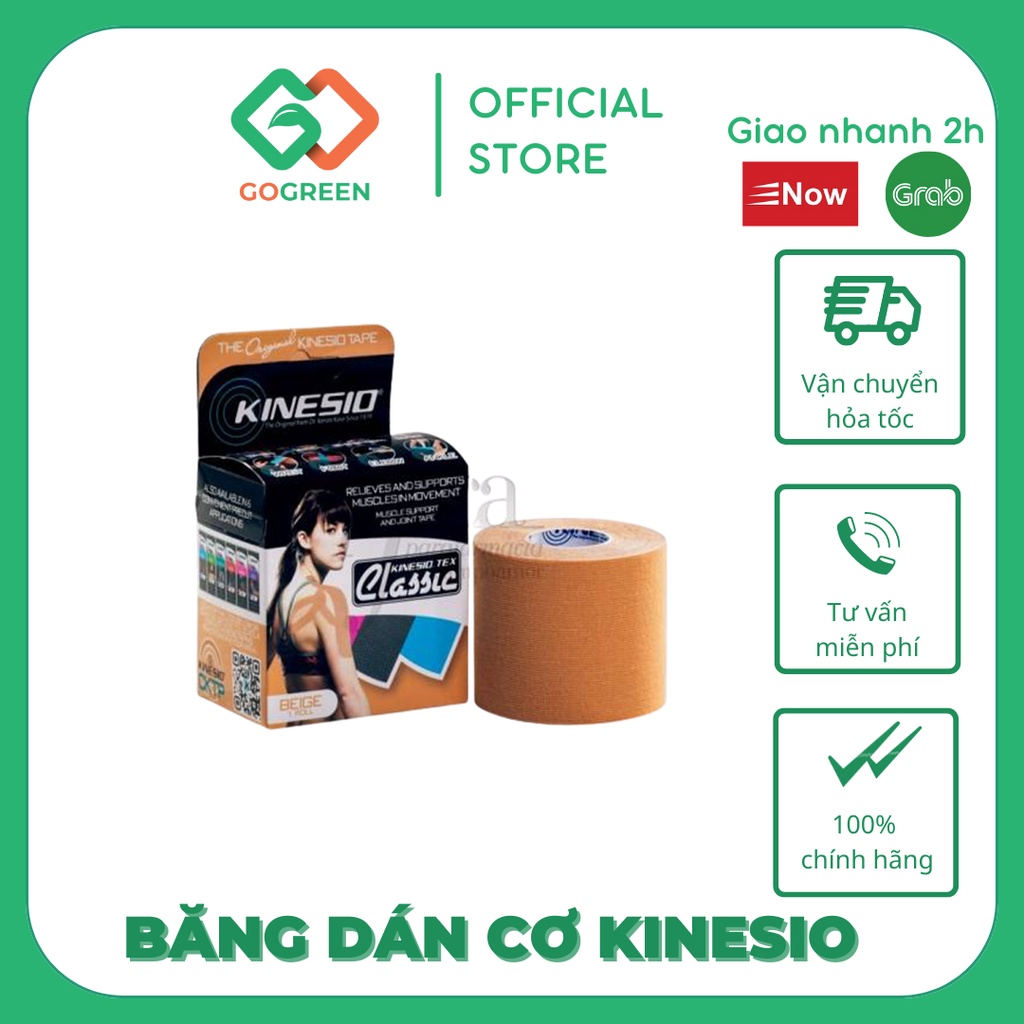 [CHÍNH HÃNG] Băng Keo Thể Thao Kinesio Tex Classic 5cm x 4m - Hỗ Trợ Vận Động, Chấn Thương &amp; Hồi Phục Cơ Khớp