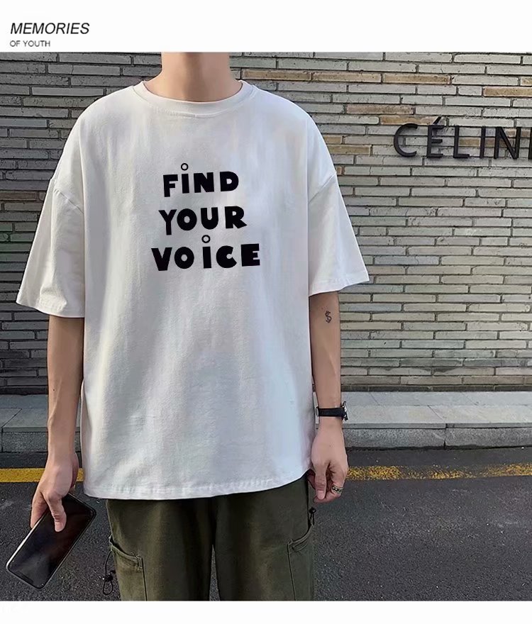 Áo thun tay ngắn phong cách hip hop thời kiểu Hàn cá tính với 5 màu bắt mắt dành cho nam M-8XL