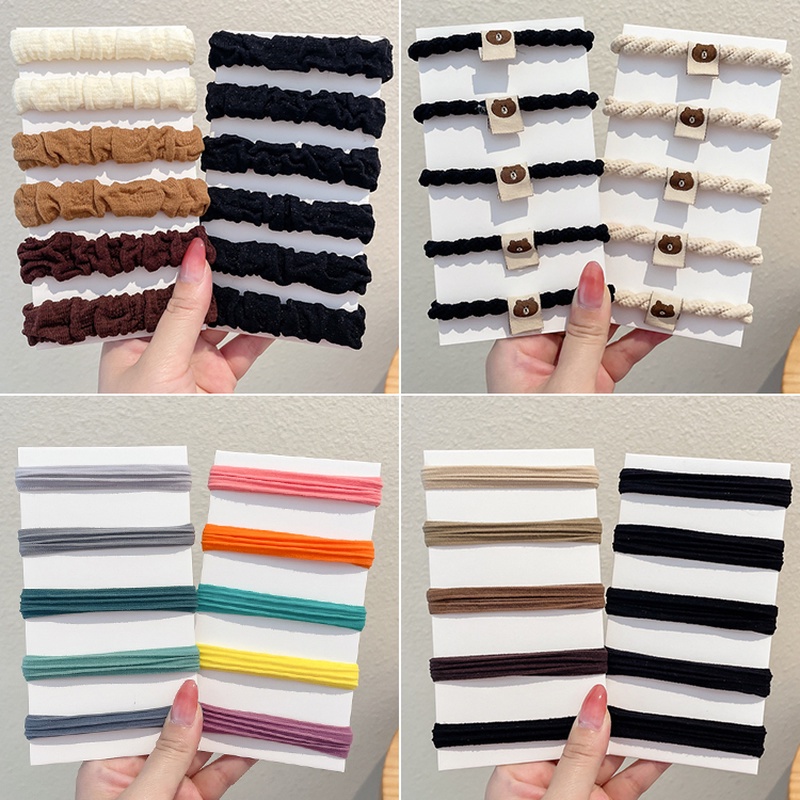 Dây Buộc Tóc Cao Su Co Giãn Thiết Kế Đơn Giản Đáng Yêu Thời Trang