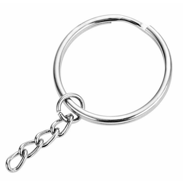 Bộ 10 Móc Khóa Bằng Sắt Móc Khóa Sắt Vòng Đôi Đơn Giản