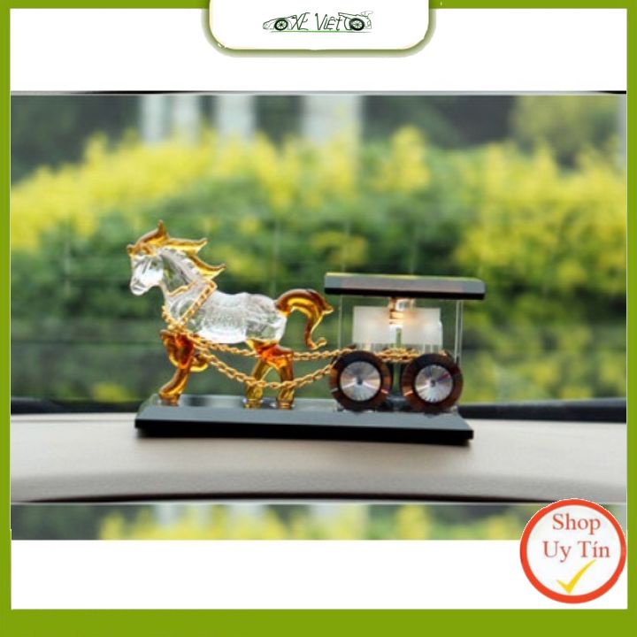 Nước hoa ô tô tượng ngựa kéo xe - Nước hoa ngựa kéo xe phong thủy tài lộc, để xe ô tô, bàn làm việc sang trọng & tinh tế