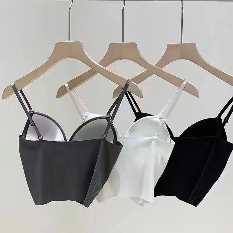 Mẫu mới - Áo su quây 2 dây dáng crotop chất đẹp kèm đệm ngực dày dặn E50