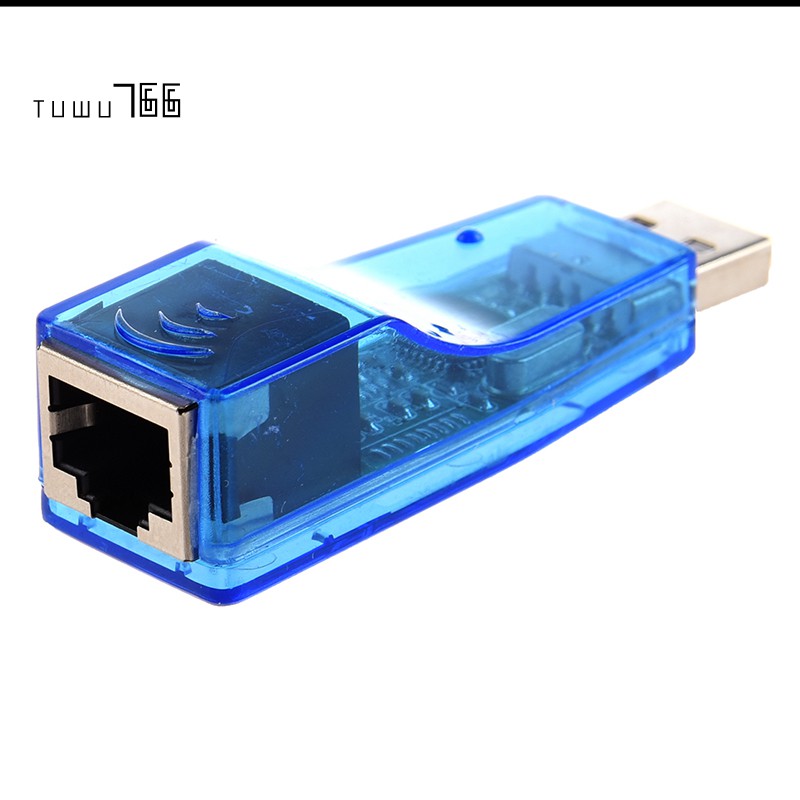 Usb Ethernet Rj45 Lan Card Adapter 10 / 100 Mbps Cho Laptop Pc Màu Xanh Dương