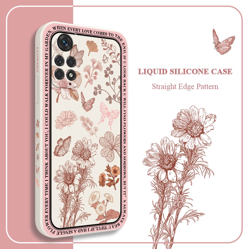 Ốp Điện Thoại Hình Hoa Phong Cách Vintage Cho Xiaomi Redmi Note 11 11s Pro plus + 11T 4G 5G