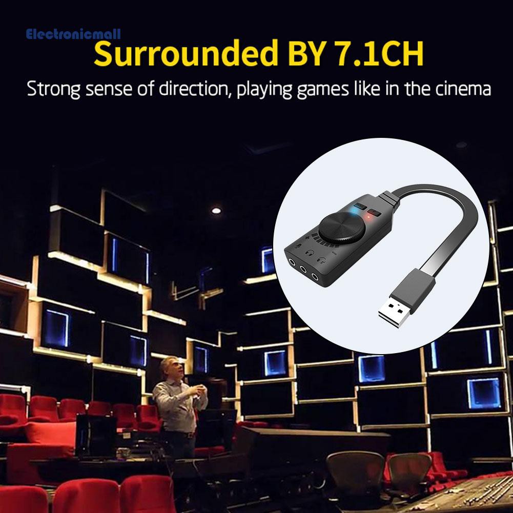 Thiết Bị Chuyển Đổi Âm Thanh Usb 3.5mm Mall01 Gs3 7.1 Cho Pc