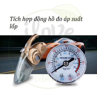 Máy hút bụi xe hơi ô tô cầm tay 4 trong 1 - Máy hút bụi cầm tay xe hơi kiêm bơm lốp đèn pin và áp suất - BIO29A