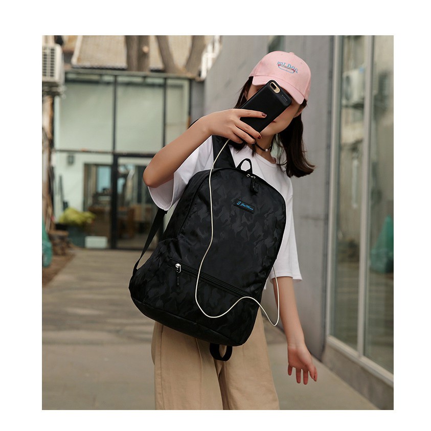 Balo Nam Nữ Camo Vải Oxford Chống Nước, Chống Thấm JM1818 – Video Thật