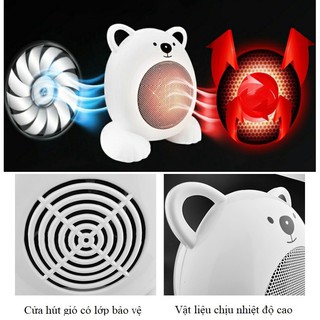 Máy sưởi mini hình con gấu
