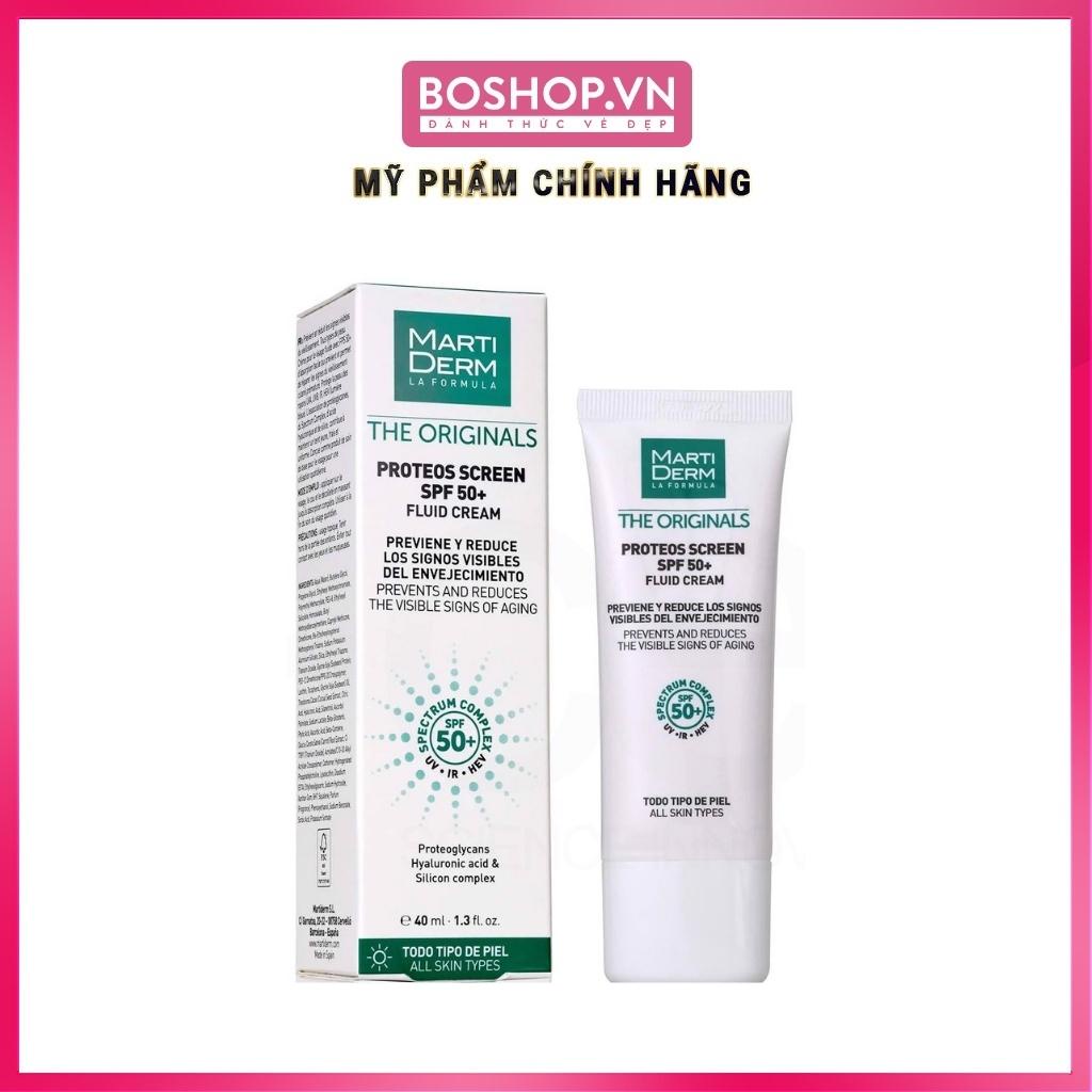 Kem Chống Nắng MartiDerm Proteos Screen SPF 50+ Fluid Cream 2ml và 40ml