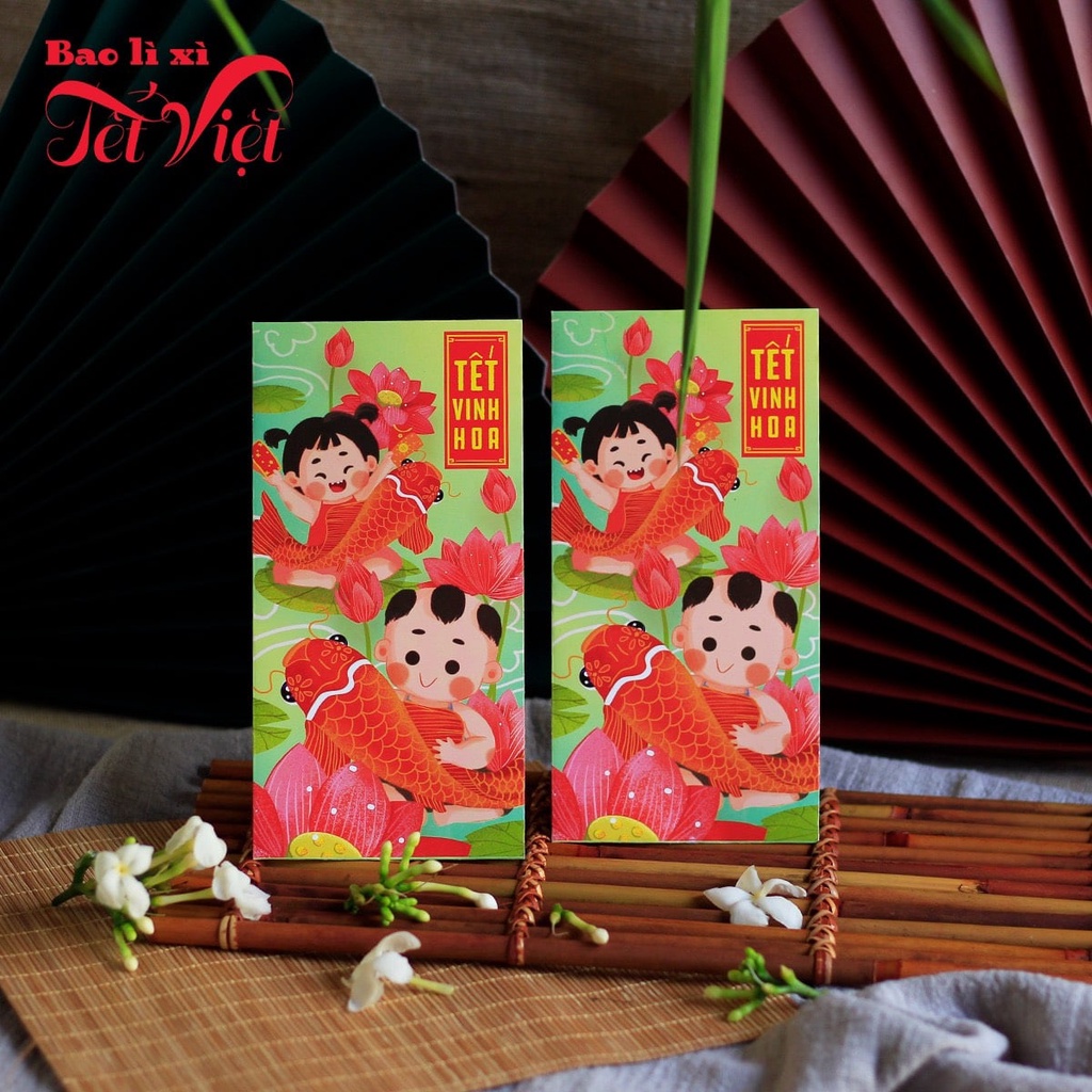 Combo 10 Bao Lì Xì Tết 2023, Bao Lì Xì Tết Quý Mão Mẫu Mới Đẹp (Tết vinh hoa)