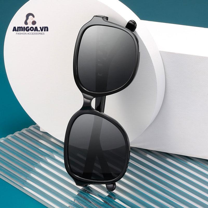 Kính Mát Gọng Vuông Lớn Phong Cách Retro Cá Tính