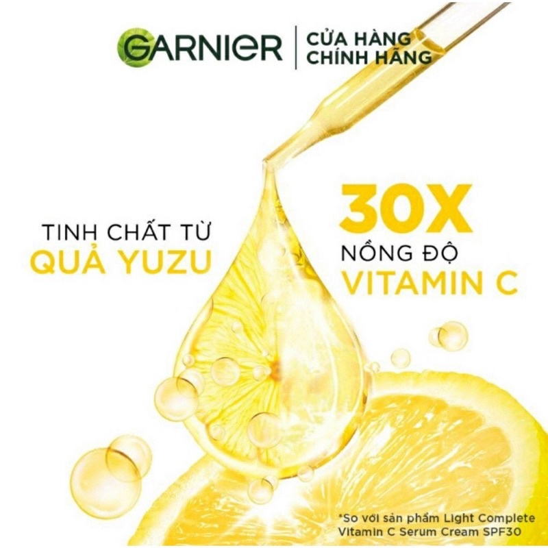 Tinh chất vitamin C sáng da mờ thâm, Serum giảm mụn garnier 7.5ml