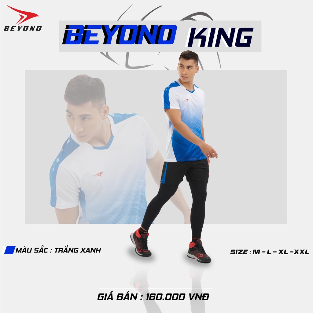 Bộ Quần áo Thể Thao Nam Beyono King - Đồ bóng chuyền, cầu lông chất vải Be-Nippy, thấm hút mồ hôi, thoáng mát, co giãn