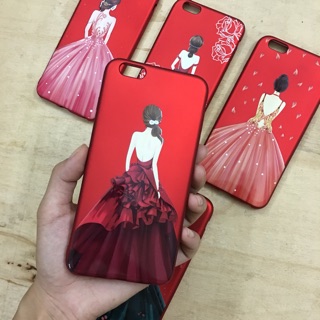 Ốp cô gái váy đỏ