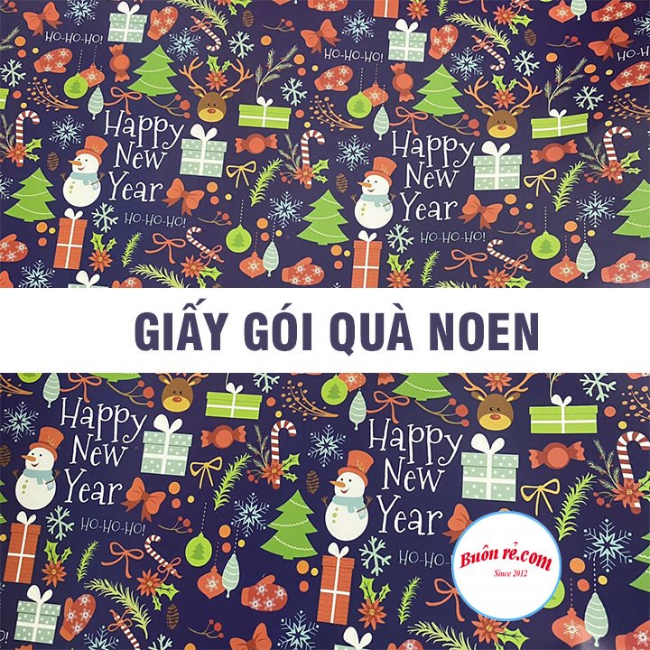 Giấy gói quà Noel nhiều màu sắc bắt mắt - Giấy bọc quà Giáng sinh họa tiết xinh xắn 01511