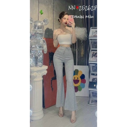 Sét áo hai dây và quần thun dài ống loe cực xinh