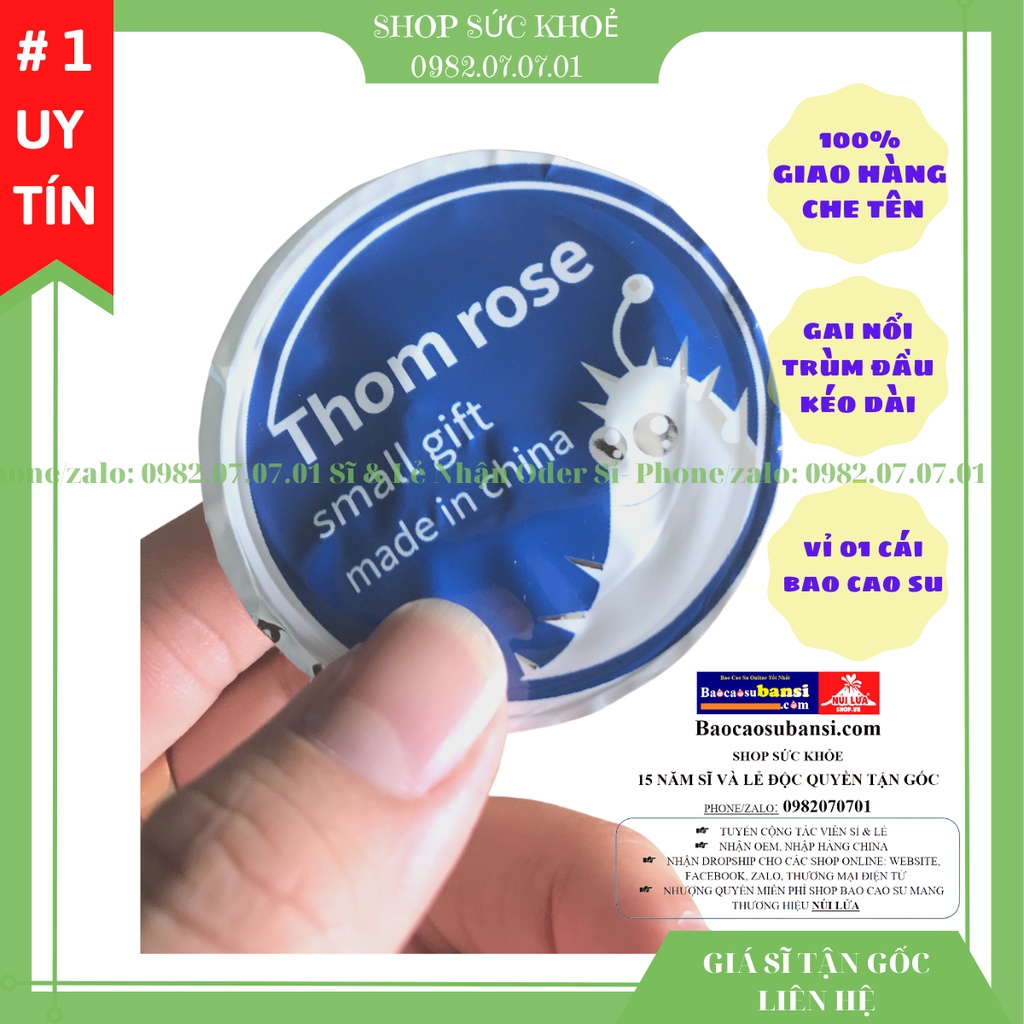 Bao Cao Su Gai Nổi Rỗng Mềm Thom Rose 1 Cái, Giúp Kích Thích Đa Điểm Đạt Đỉnh Nhanh Cho Nữ, Shop Chuyên Sỉ bao Cao Su