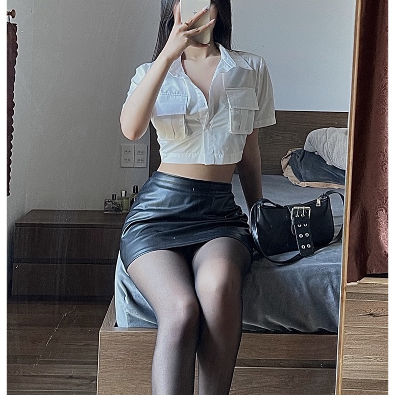 Áo Sơ Mi CropTop