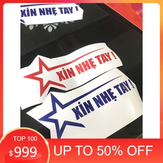 [ XE TẢI]Decal Xin Nhẹ Tay Dán Cửa Xe Tải (Kt: 3x25cm) + Tặng Giấy Mồi