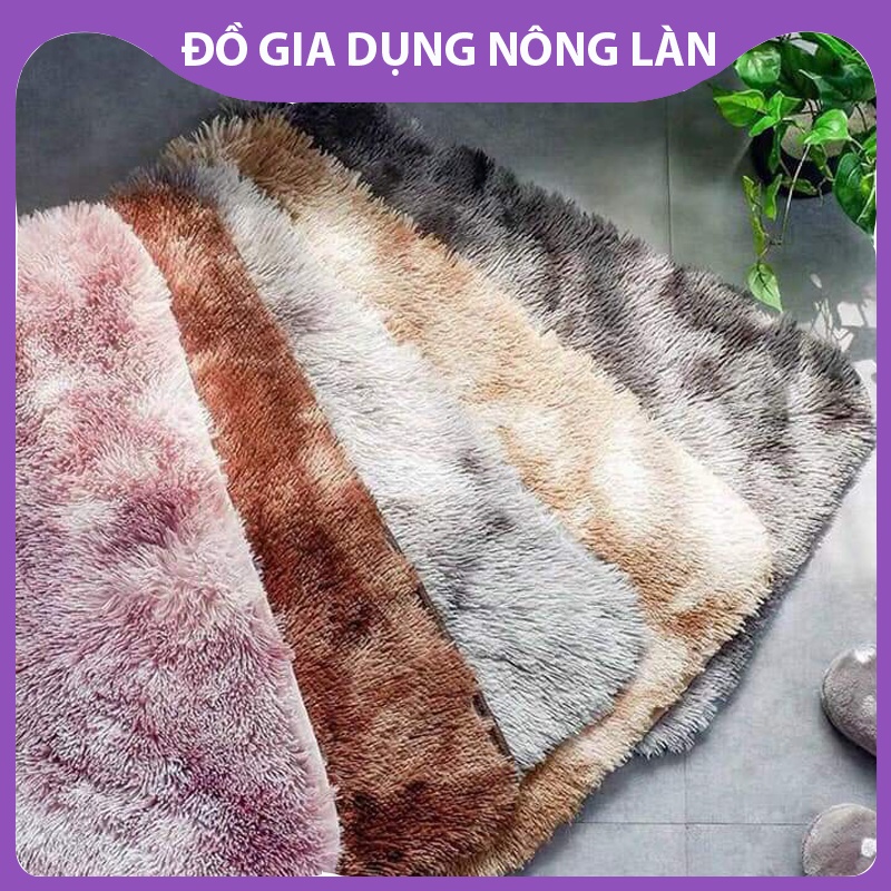 Com bo 2 thảm lau chân lông loang NL Shop, loại 1 siêu mềm mịn