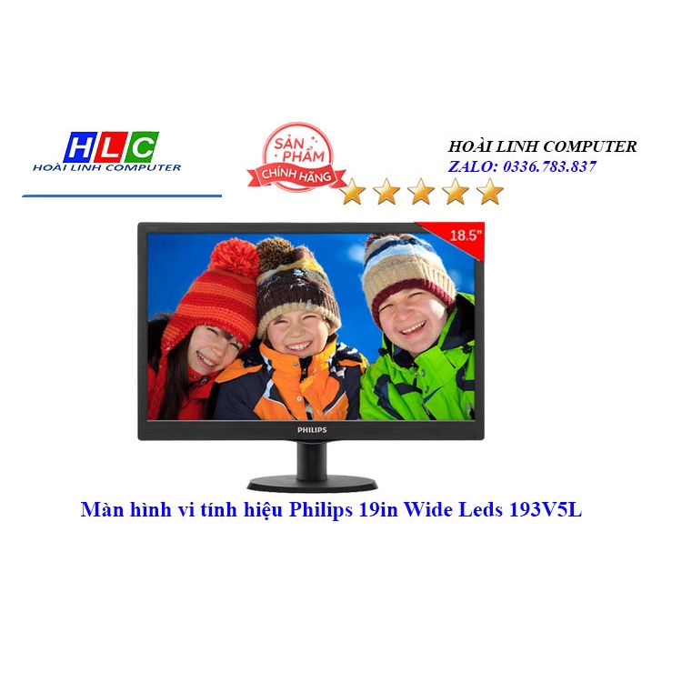 Màn hình máy tính 19 inch Philips 193V5LSB2 VGA  chính hãng DGW phân phối 19 19" vga 18.5 18.5"