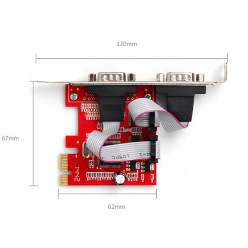 [Mã 253ELSALE hoàn 7% đơn 300K] Card PCI Express to COM (RS232) 2 cổng Unitek Y-7504