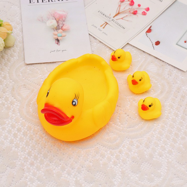 Set Vịt Thả Bồn Tắm Có Còi Phát Tiếng Chíp Chíp - Đồ Chơi Bồn Tắm Cho Bé - PUPU KIDS SHOP