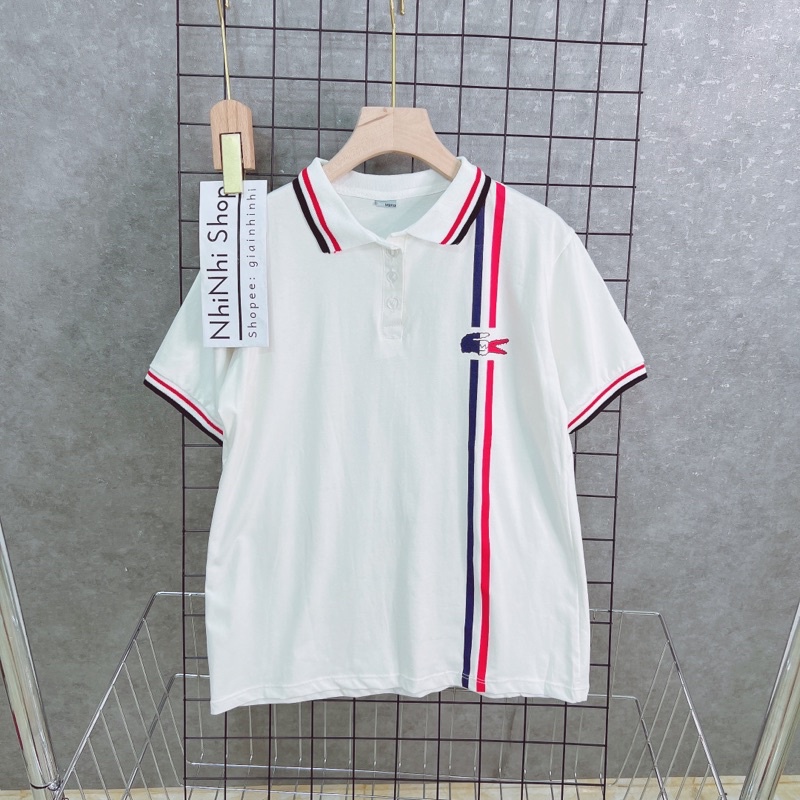 Áo thun polo cổ bẻ nữ ngắn tay form rộng, Áo thun chất cotton mát AT - NhiNhi Shop