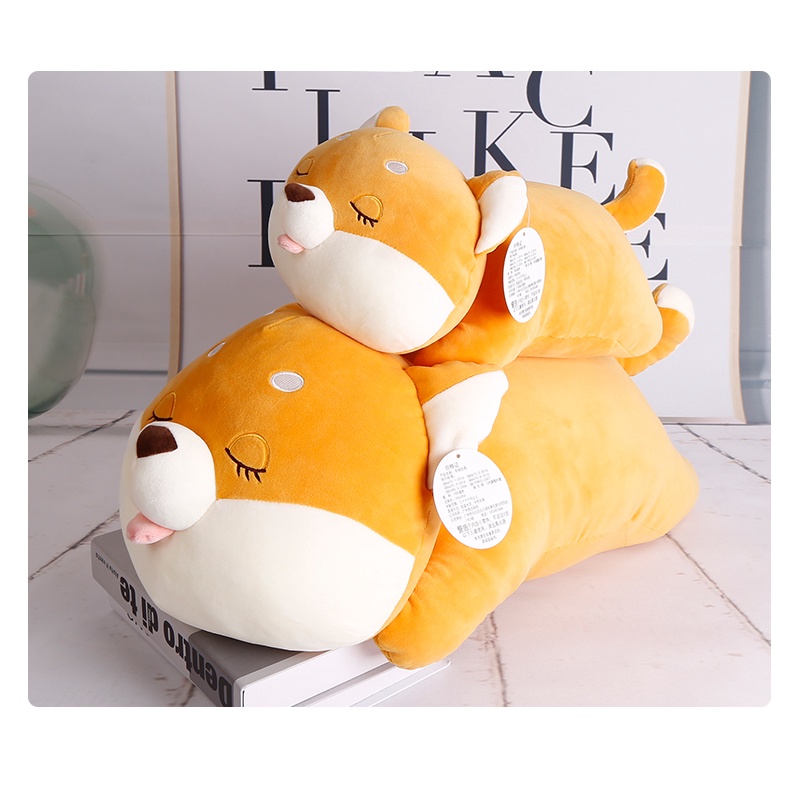 Gấu Bông Chó Shiba Biểu Cảm Cute, Hàng QC, Shiba Le Lưỡi Màu Vàng Đáng Yêu,  Gối Ôm Qùa Tặng Khổng Lồ