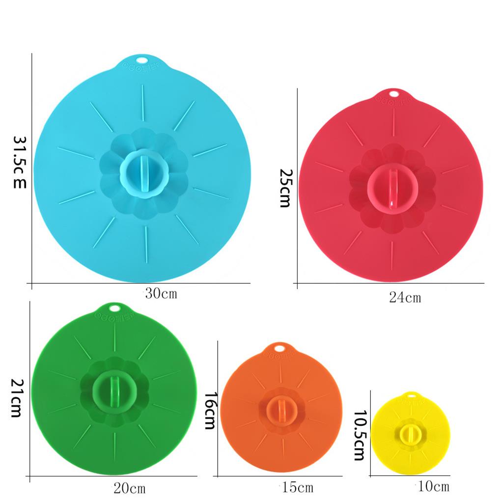 Bộ 2 Nắp Đậy Tô Chén Bằng Silicon Cấp Thực Phẩm Nhiều Kích Cỡ Tiện Dụng Ốp