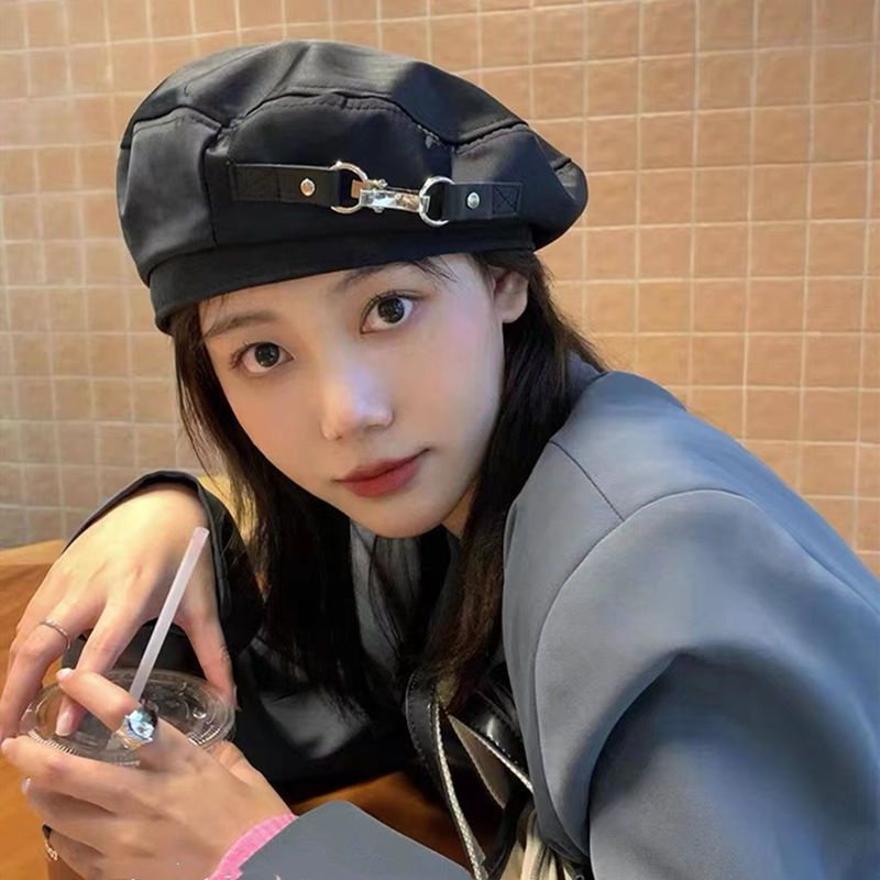 Nón Nồi Beret Phối Khuy Móc Kẹp Xinh Xắn Mũ Hoạ Sĩ L2169