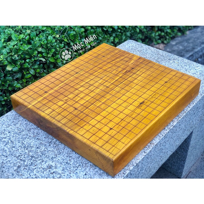 Bàn cờ vây cờ caro gỗ sồi 19x19 bề dày 6cm