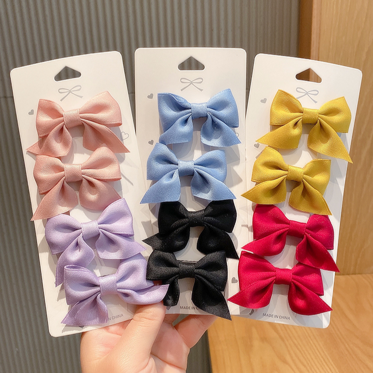 Kẹp tóc hình nơ xinh xắn nhiều màu sắc phong cách Hàn Quốc