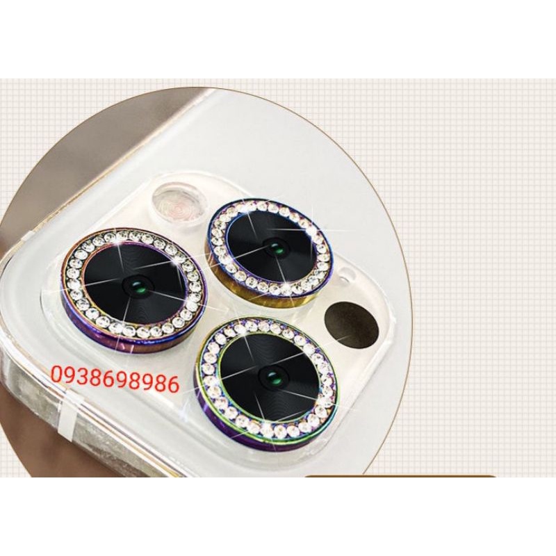 Lẻ 1 mắt camera đính đá cho iPhonne 14 pro 13 Mini 14 13 Pro 13 Pro Max 12 11 11 pro 11 pro max  khung nhôm đính đá