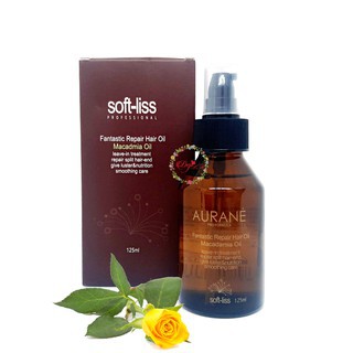 [AURANE [CHÍNH HÃNG] TINH DẦU DƯỠNG TÓC SOFTLISS AURANE MACADAMIA HAIR OIL 125ML