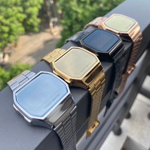 Đồng hồ điện tử nam nữ CU873 tráng gương led cảm ứng cao cấp, dây thép sang trọng cho giới trẻ | BigBuy360 - bigbuy360.vn