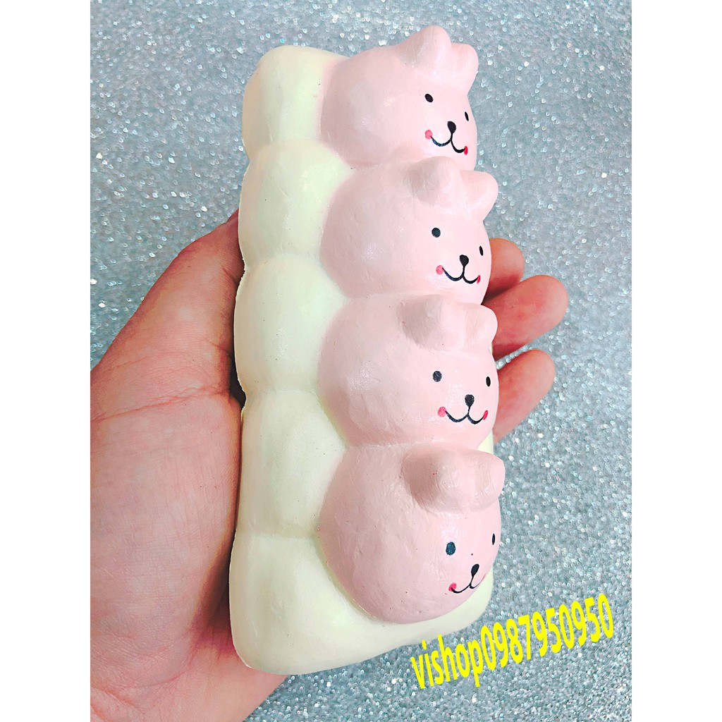SQUISHY BÁNH SÂU 4 KHÚC KÈM BAO BÌ - HÀNG CỰC ĐẸP